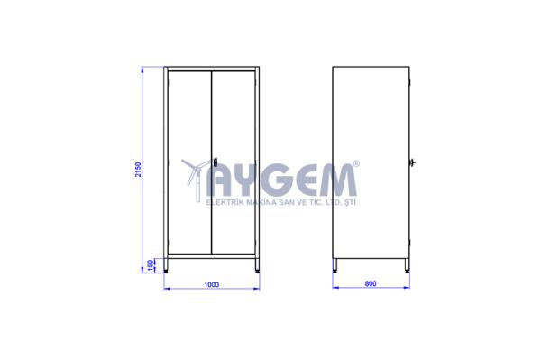 DOUBLE SHELF MATERIAL CABINET